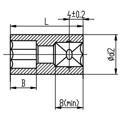 Насадка шестигранная короткая 1/4" 11мм CrV ULTRA (6060112) (6060112) фото