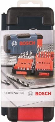 Набір свердел HSS PointTeQ по металу Bosch, 18 шт (2608577350) фото
