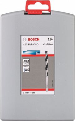 Набор сверл HSS PointTeQ по металлу Bosch, 19 шт (2608577351) фото