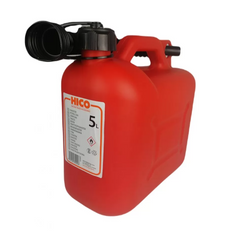 Канистра для топлива HICO пластиковая с лейкой, красная 5 л (ukr31513) фото
