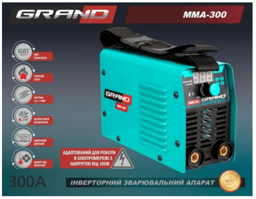 Сварочный инвертор GRAND ММА 300 (t90111130) фото