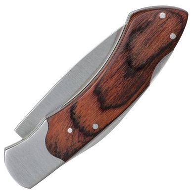 Нож складной 181 мм, ручка с деревянными вставками. INTERTOOL HT-0594 (HT-0594) фото