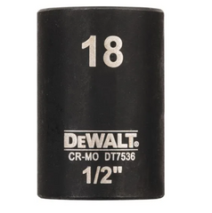 Головка торцевая ударная DeWALT "IMPACT", 1/2"*18 мм (DT7536) (DT7536) фото