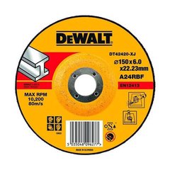 Диск шлифовальный по металлу DeWALT 150*6*22,2 мм DT42420 (DT42420) фото