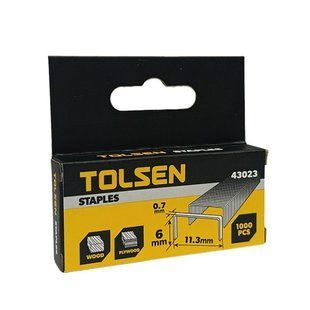 Скобы для степлера Tolsen тип 53, 6&times;0,7 мм (1000 шт) (43023) фото