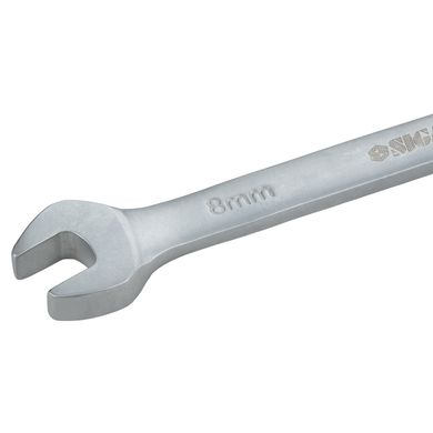 Ключ рожково-накидной трещоточный 8мм CrV satine (6022081) фото