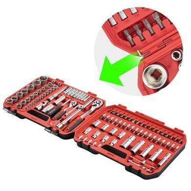 Набір інструментів INTERTOOL ET-9108 (1/2" & 1/4" 110од) (ET-9108) фото