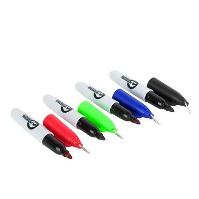 Мини-маркеры перманентные цветные, L= 93 мм, 80 шт/упак (черный, синий, зеленый, красный) INTERTOOL KT-5011 (KT-5011) фото