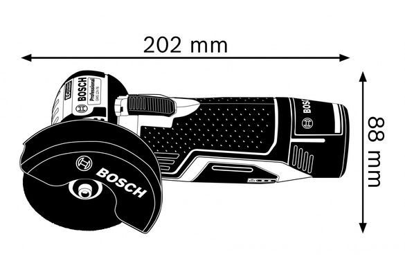 Аккумуляторная угловая шлифмашина Bosch GWS 12V-76 0615990M3E (0615990M3E) фото