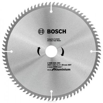 Пильний диск Bosch Eco for Aluminium 250 * 3 * 30 мм (2608644393) фото