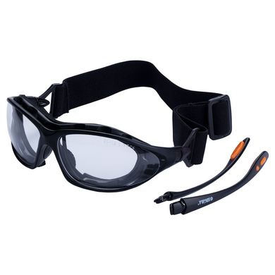 Набір окуляри захисні з обтюратором і змінними дужками Super Zoom anti-scratch, anti-fog (прозорі) (9410911) фото