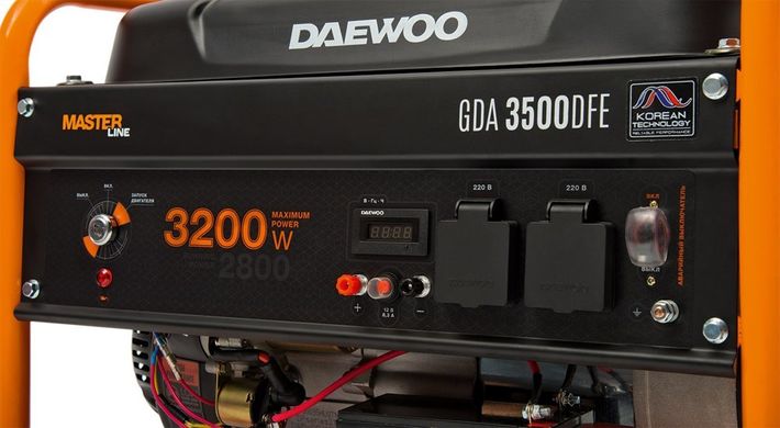Двухтопливный генератор Daewoo GDA 3500DFE (GDA 3500DFE) фото