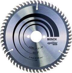 Пильний диск по дереву Bosch Optiline Wood 190 * 2,6 * 30 мм (2608641188) фото