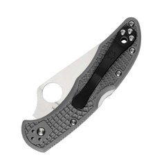 Нож складний Spyderco Delica 4 Flat Ground сірий (C11FPGY)