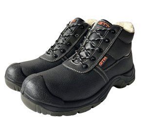 Черевики робочі утеплені GTM SM-071W-46 Comfort, чорна шкіра, композитний носок, S3 SRC (ukr872588) фото