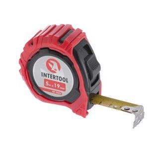 Рулетка з фіксатором 5м * 19мм "Магніт" INTERTOOL MT-0505 (MT-0505) фото