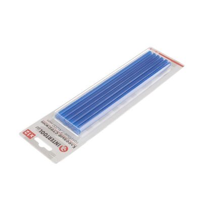 Комплект блакитних клейових стрижнів 7,4 мм * 200мм, 12шт INTERTOOL RT-1055 (RT-1055) фото