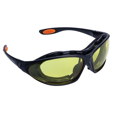 Набор очки защитные с обтюратором и сменными дужками Super Zoom anti-scratch, anti-fog (янтарь) (9410921) фото