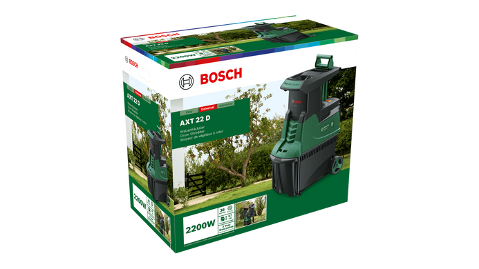 Бесщеточный садовый измельчитель Bosch AXT 22 D (600803003) фото