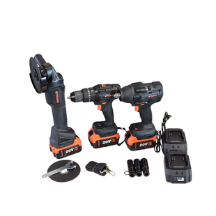 Набір акумуляторного інструменту Stromo PA180SET (AWA20, AGA180, SA18 Pro, 3 акб, 2 зу) (p300180) фото