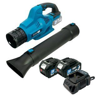 Повітродувка акумуляторна для збирання листя PROFI-TEC 20V PLB5020BL (2 х PT2050HE (5.0 Aг), зарядний пристрій, коробка) (pt5969) фото
