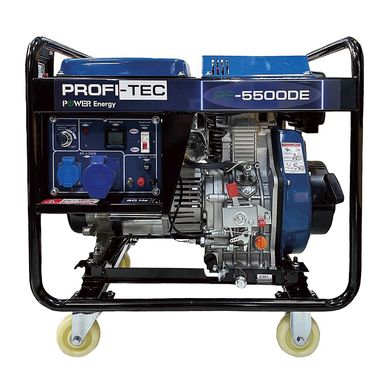 Дизельный генератор для дома PROFI-TEC PE-5500DE (5.5 кВт, электростартер) (pt4767) фото