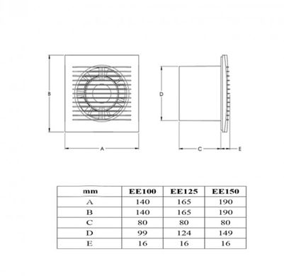 Вытяжной вентилятор Europlast Е-extra EE100T (EE100T) фото