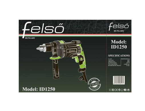 Дрель ударная ID1250 Felso (1250 Вт, 2800 об/мин) (ID1250) фото
