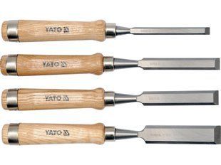Набор стамесок по дереву YATO YT-6260 (10, 16, 20, 25 мм, 4 шт., деревянные ручки) (YT-6260) фото