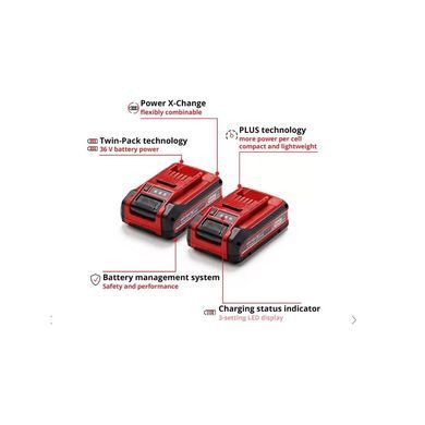 Аккумуляторы 2 шт Einhell 18V PXC PLUS Twinpack 4.0 Ah (4511629) (4511629) фото