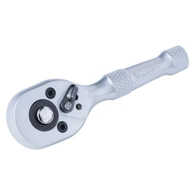 Ключ-трещотка укороченная с металлической ручкой 1/4" 90мм 45T CrV (6050211) фото