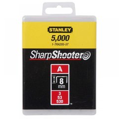 Скоби тип А висотою 8 мм, для степлера ручного Light Duty, в упаковці 1000 шт STANLEY 1-TRA205T (1-TRA205T) фото