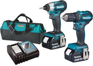 Акумуляторна батарея Makita DLX2220 (DTD155, DDF483, DC18RC, BL1830Bx2, сумка) (DLX2220) фото