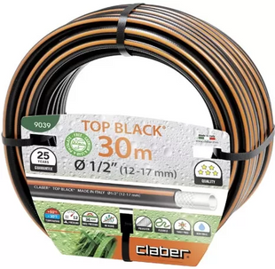 Шланг поливочный Claber 1/2", 30м Top Black (ukr81873) фото