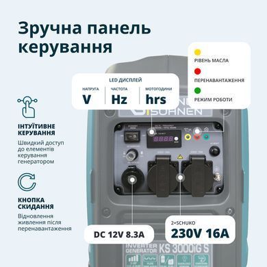 Инверторный двухтопливный генератор Konner&Sohnen KS 3000iG S (KS3000iGS) фото