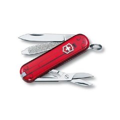 Нож Victorinox СLASSIC SD напівпрозорий червоний 0.6223.T