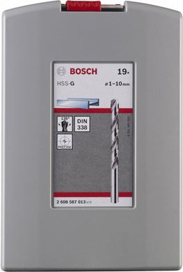 Набір свердел по металу HSS-G Bosch в ProBox, 19 шт (2608587013) фото