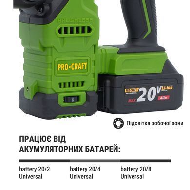 Акумуляторний перфоратор Procraft PHA30 Кейс (без АКБ та ЗП) (p030032) фото