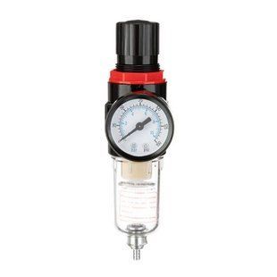 Фильтр очистки воздуха 1/4", 20 мкм, до 400 л/мин, до 12 атм, с редуктором INTERTOOL PT-1412 (PT-1412) фото