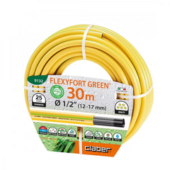 Шланг поливальний Claber 3/4" 30м Flexyfort Green, жовтий з зел. полосою (ukr82420) фото