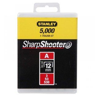 Скоби тип А висотою 12 мм, для степлера ручного Light Duty, в упаковці 1000 шт STANLEY 1-TRA208T (1-TRA208T) фото