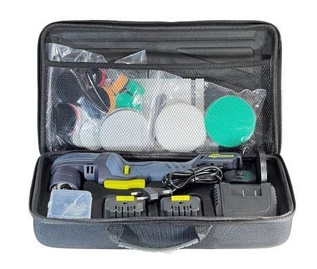Аккумуляторная ротационно-эксцентриковая полировальная машина TITAN TDA1212B Set2 (t99112957) фото