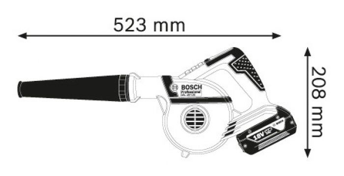 Акумуляторна повітродувка Bosch GBL 18V-120 (06019F5100) фото