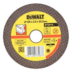Диск отрезной по металлу DeWALT 125*2,5*22,2 мм DT3410-QZ (DT3410-QZ) фото