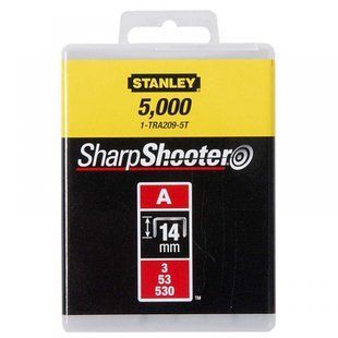 Скоби тип А висотою 14 мм, для степлера ручного Light Duty, в упаковці 1000 шт STANLEY 1-TRA209T (1-TRA209T) фото