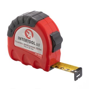 Рулетка с металлическим полотном 10 м x 25 мм "EXTRA" INTERTOOL MT-0210 (MT-0210) фото