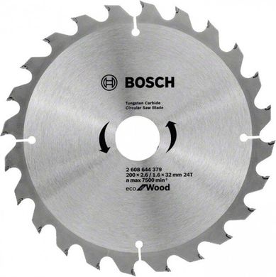 Пильний диск Bosch Eco for Wood 200 * 2,6 / 1,6 * 32 мм (2608644379) фото