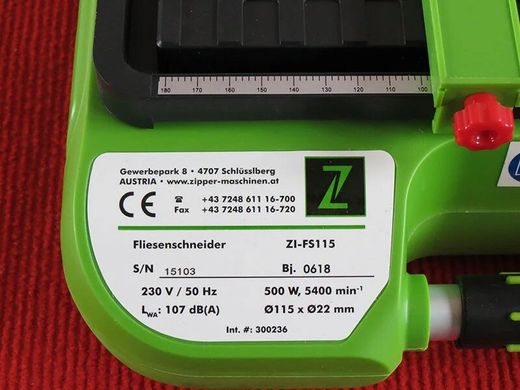 Плиткорез ZIPPER ZI-FS115 (ZI-FS115) фото