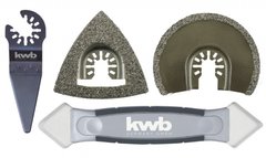Набір для багатофункціонального інструменту для плитки 4 шт, KWB (708750) фото