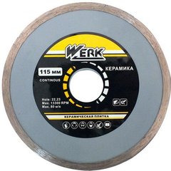 Алмазний диск Werk Ceramics 1A1R WE110120 115х5x22.225 мм (43565) фото
